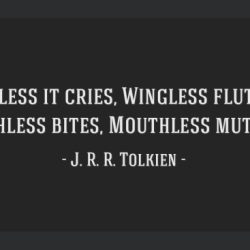 Voiceless it cries wingless it flutters toothless bites mouthless mutters